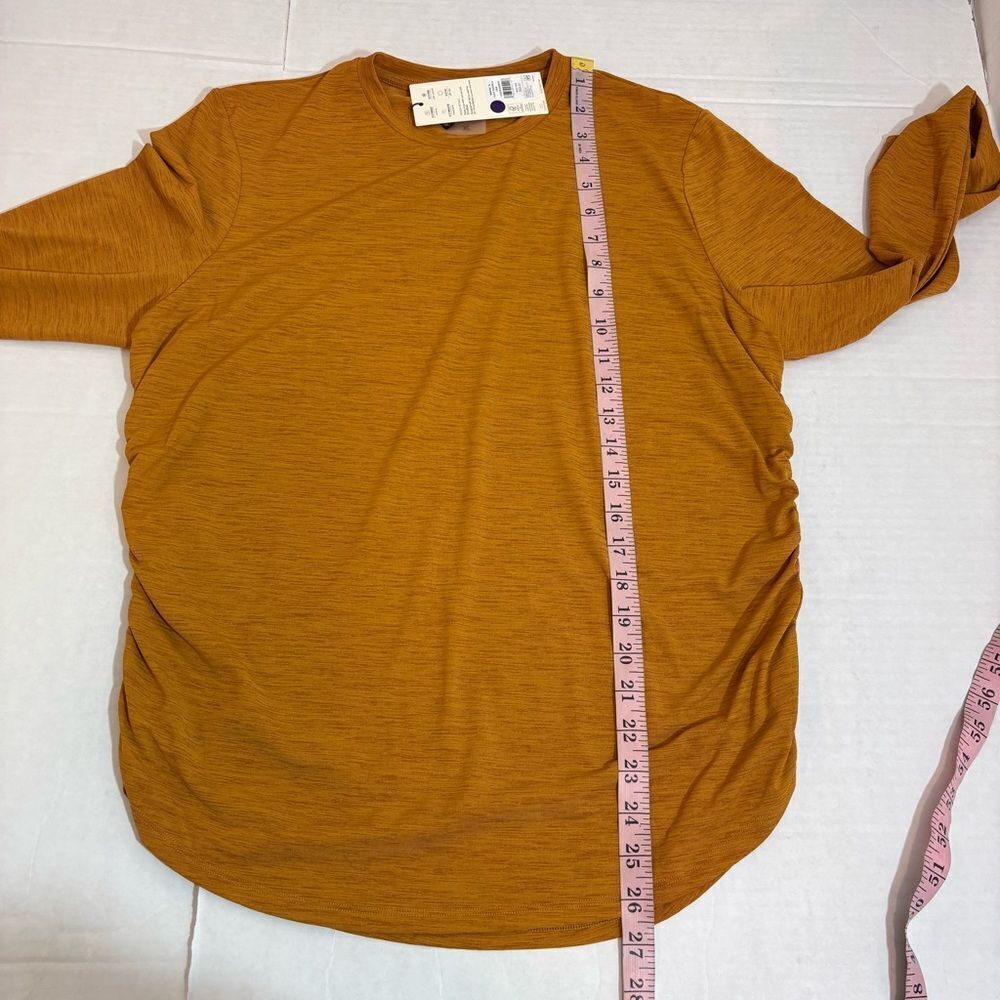 CALIA Women's Tissue Texture Long Sleeve Golf Crew NEW Size XL Golden Warmth - Picture 15 of 15